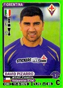 Sticker David Pizarro - Calciatori 2014-2015 - Panini