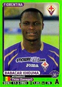 Figurina Babacar Khouma - Calciatori 2014-2015 - Panini