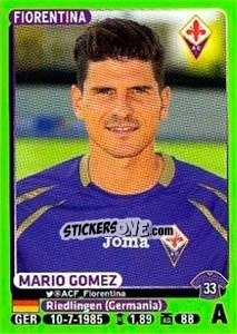 Sticker Mario Gomez - Calciatori 2014-2015 n. 155 - Panini
