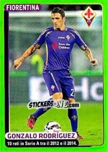 Sticker Gonzalo Rodríguez (figurina quiz) - Calciatori 2014-2015 - Panini