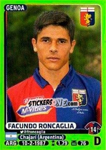 Figurina Facundo Roncaglia - Calciatori 2014-2015 - Panini