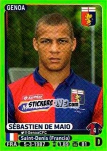 Sticker Sébastien De Maio - Calciatori 2014-2015 n. 167 - Panini