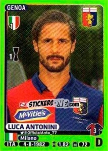 Figurina Luca Antonini - Calciatori 2014-2015 - Panini