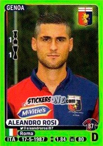Sticker Aleandro Rosi - Calciatori 2014-2015 n. 169 - Panini