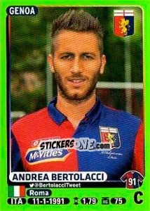 Cromo Andrea Bertolacci - Calciatori 2014-2015 - Panini
