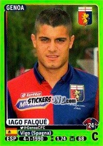 Cromo Iago Falqué - Calciatori 2014-2015 - Panini