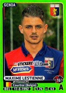 Cromo Maxime Lestienne - Calciatori 2014-2015 - Panini