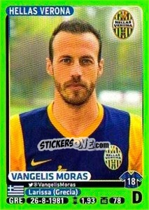 Sticker Vangelis Moras - Calciatori 2014-2015 n. 189 - Panini
