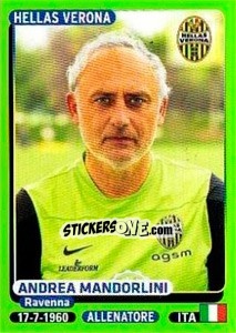 Sticker Andrea Mandorlini - Calciatori 2014-2015 n. 190 - Panini