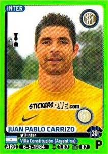 Sticker Juan Pablo Carrizo - Calciatori 2014-2015 - Panini