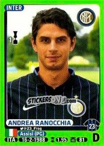 Sticker Andrea Ranocchia - Calciatori 2014-2015 n. 214 - Panini