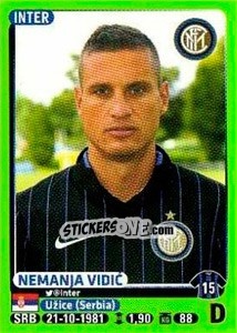 Cromo Nemanja Vidic - Calciatori 2014-2015 - Panini