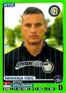Sticker Nemanja Vidic - Calciatori 2014-2015 n. 215 - Panini