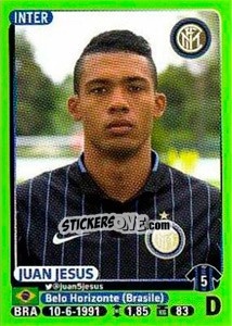 Sticker Juan Jesus - Calciatori 2014-2015 - Panini