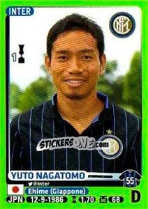 Cromo Yuto Nagatomo - Calciatori 2014-2015 - Panini