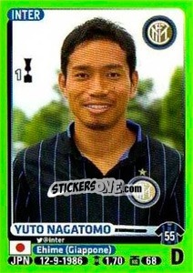 Sticker Yuto Nagatomo - Calciatori 2014-2015 n. 222 - Panini