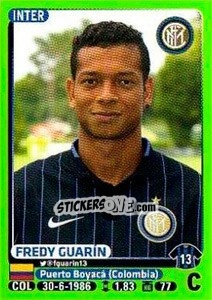 Sticker Fredy Guarín - Calciatori 2014-2015 - Panini