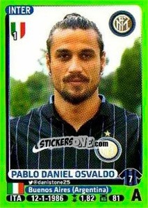 Cromo Pablo Daniel Osvaldo - Calciatori 2014-2015 - Panini