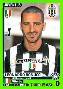Sticker Leonardo Bonucci - Calciatori 2014-2015 n. 241 - Panini