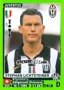 Figurina Stephan Lichtsteiner - Calciatori 2014-2015 - Panini