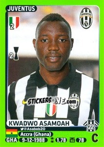 Sticker Kwadwo Asamoah - Calciatori 2014-2015 n. 248 - Panini