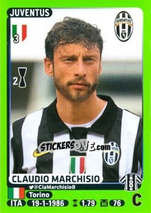 Sticker Claudio Marchisio - Calciatori 2014-2015 n. 250 - Panini