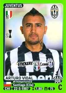 Sticker Arturo Vidal - Calciatori 2014-2015 n. 252 - Panini