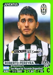 Sticker Roberto Pereyra - Calciatori 2014-2015 - Panini