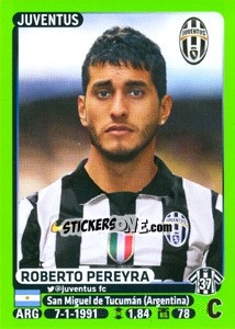 Cromo Roberto Pereyra - Calciatori 2014-2015 - Panini