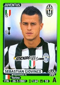 Sticker Sebastian Giovinco - Calciatori 2014-2015 n. 255 - Panini
