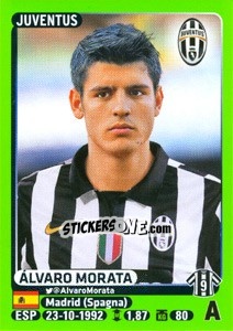 Sticker Álvaro Morata - Calciatori 2014-2015 n. 256 - Panini