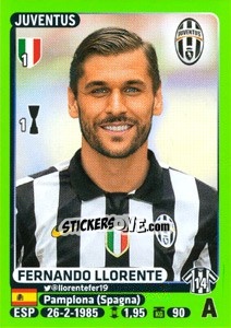 Sticker Fernando Llorente - Calciatori 2014-2015 n. 258 - Panini