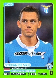 Figurina Stefan De Vrij - Calciatori 2014-2015 - Panini