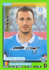 Sticker Ștefan Radu - Calciatori 2014-2015 - Panini