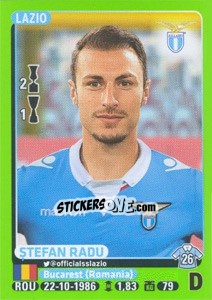 Figurina Ștefan Radu - Calciatori 2014-2015 - Panini