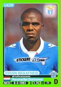 Figurina Edson Braafheid - Calciatori 2014-2015 - Panini