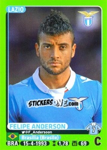 Cromo Felipe Anderson - Calciatori 2014-2015 - Panini