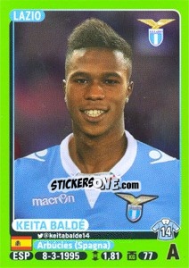 Sticker Keita Baldé - Calciatori 2014-2015 n. 282 - Panini