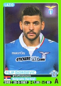 Sticker Filip Djordjevic - Calciatori 2014-2015 - Panini