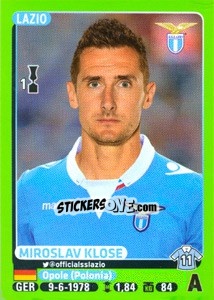 Sticker Miroslav Klose - Calciatori 2014-2015 n. 284 - Panini