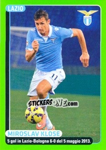 Figurina Miroslav Klose (figurina quiz) - Calciatori 2014-2015 - Panini