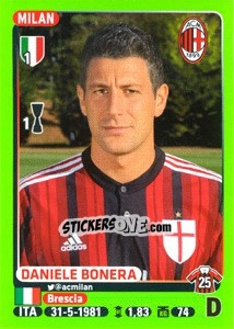 Sticker Daniele Bonera - Calciatori 2014-2015 n. 296 - Panini