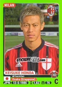 Cromo Keisuke Honda - Calciatori 2014-2015 - Panini