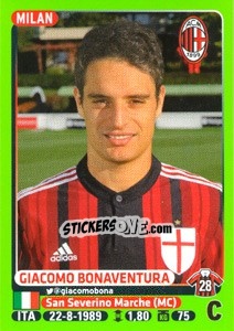 Sticker Giacomo Bonaventura - Calciatori 2014-2015 n. 306 - Panini