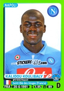 Sticker Kalidou Koulibaly - Calciatori 2014-2015 n. 321 - Panini