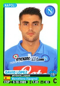 Sticker David López - Calciatori 2014-2015 - Panini