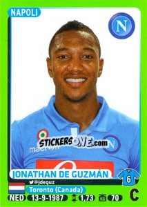 Sticker Jonathan De Guzmán - Calciatori 2014-2015 n. 330 - Panini