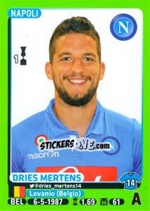 Sticker Dries Mertens - Calciatori 2014-2015 n. 332 - Panini