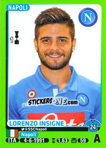 Cromo Lorenzo Insigne - Calciatori 2014-2015 - Panini