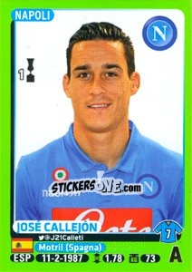 Sticker José Callejón - Calciatori 2014-2015 - Panini